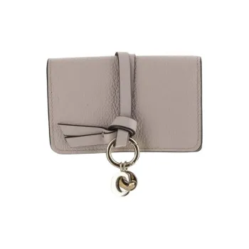 Chloe Leather Card Holder, Wallet Women's Light Umber