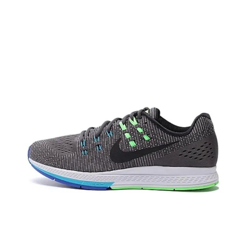 Nike Zoom Structure 19 Cushioning, Wear Resistant Low Top Running Shoes Men's Black Green-0