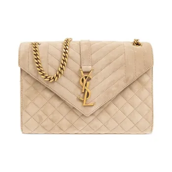 SAINT LAURENT CASSANDRA Calfskin Crossbody Bag Shoulder Bag Women's Matte Gold