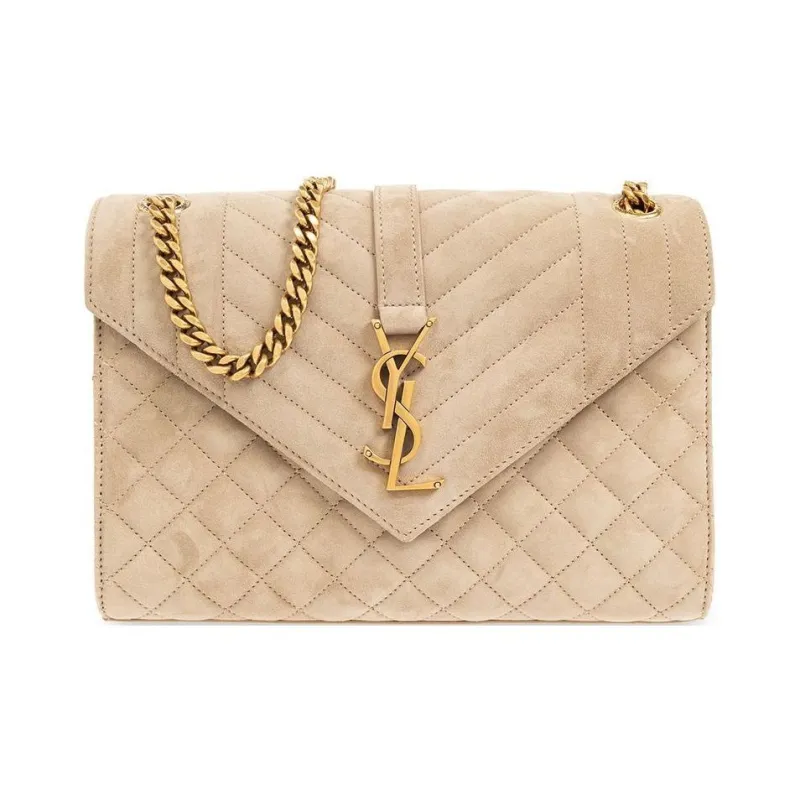 SAINT LAURENT CASSANDRA Calfskin Crossbody Bag Shoulder Bag Women's Matte Gold-0