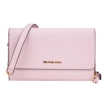 MICHAEL KORS Jet Set Travel Cow Leather Envelope Bag, Crossbody Bag Women's Pink