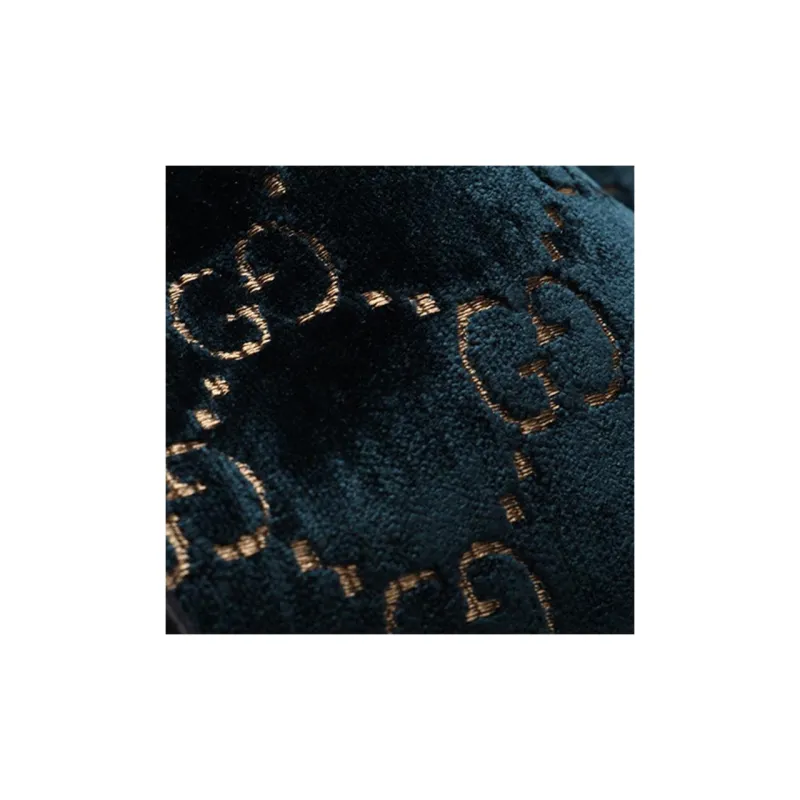 GUCCI Ophidia Velvet With Leather Bucket Bags Shoulder Bag Crossbody Bag Women's Dark Blue-6