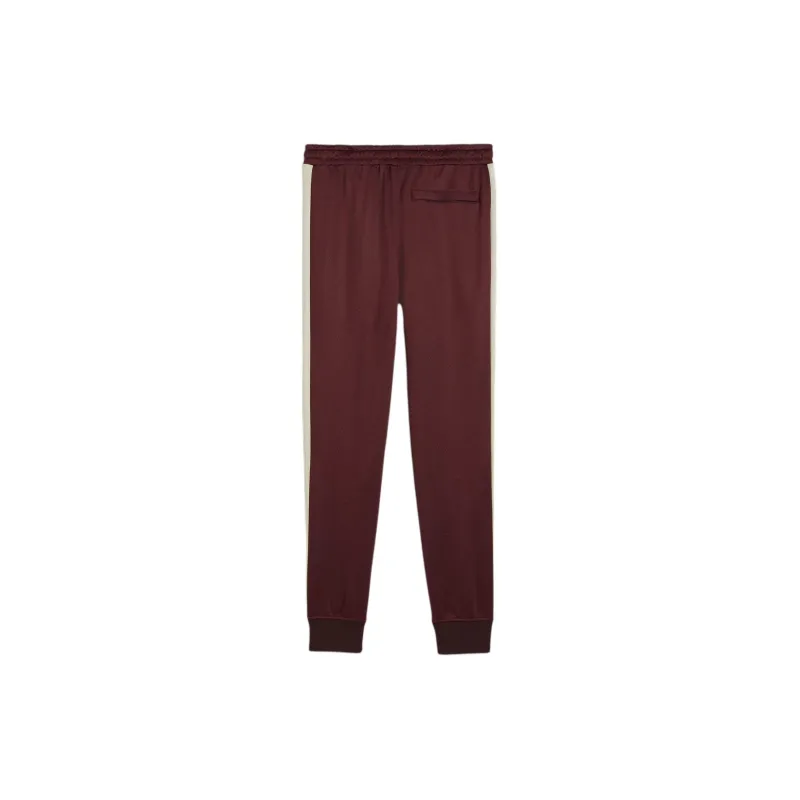 PUMA Football Heritage T7 Knitted Sweatpants Men's Burgundy-1