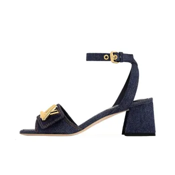 LOUIS VUITTON Shake One Strap Sandals Women's Dark Blue