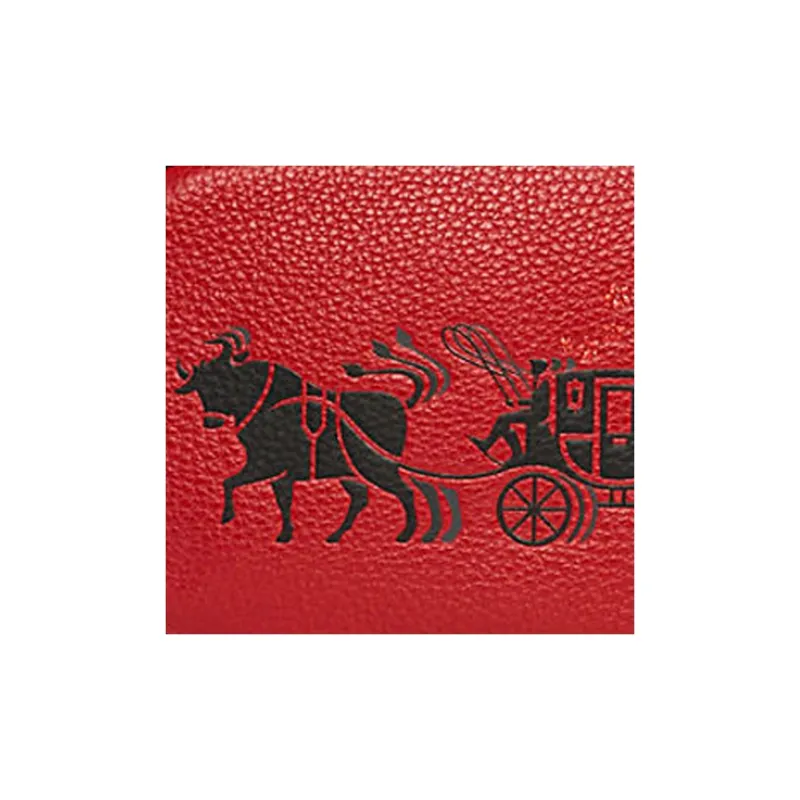 COACH Leather Fanny Pack Trumpets Women's Red-3