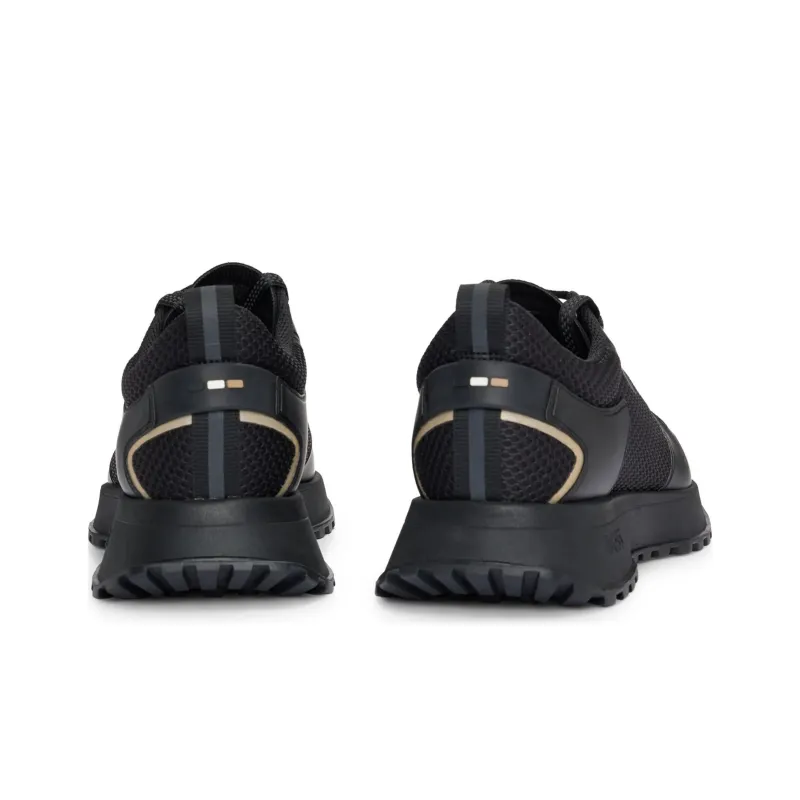 BOSS Mesh-embellished Low-top Sneakers-3