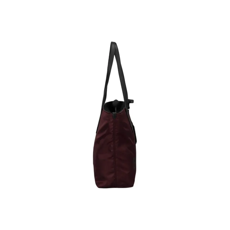 Burberry Leather Tote Bag Shopping Bag Shoulder Bag Handbag Large Size Women's Burgundy-2