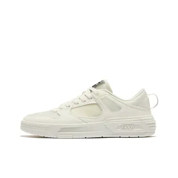 Erke Qingshi Durable Breathable Low Top Skateboard Shoes Men's Microcrystal White