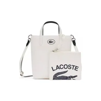 LACOSTE PVC Crossbody Bags Handbags Medium Size Women's White Dark Green