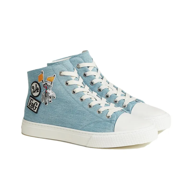 HERMES Illico High Top Skateboard Shoes Women's Light Blue-2