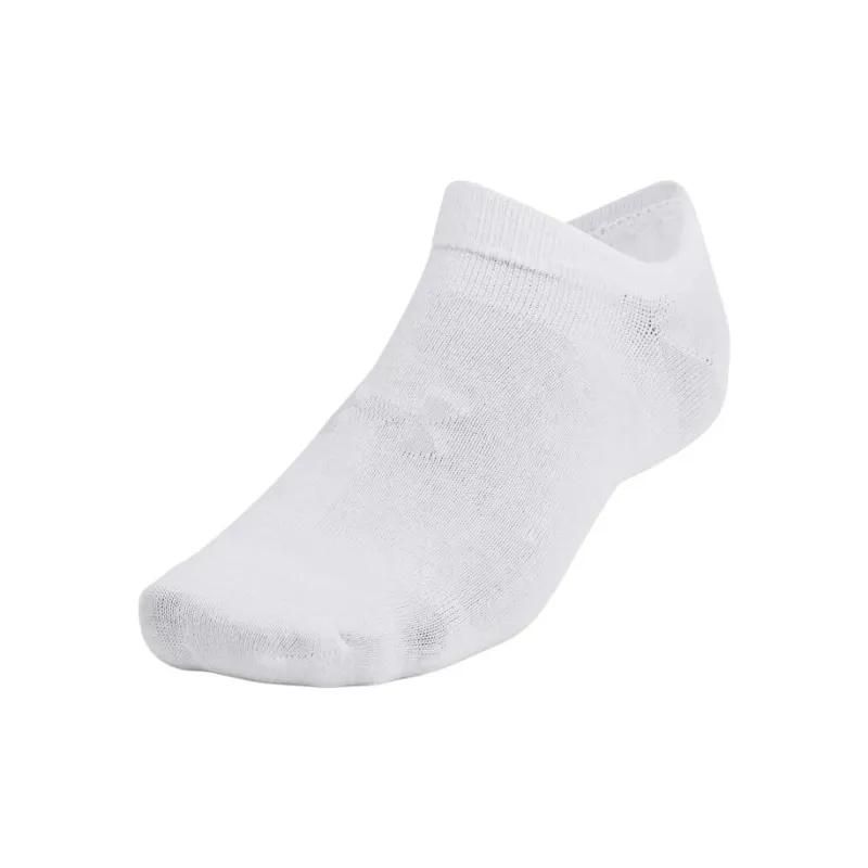 Under Armour Essential No-Show Socks Unisex 6 Pack White-1