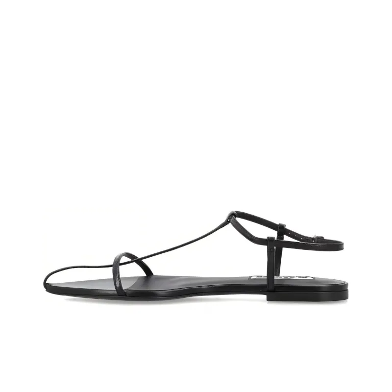 JIL SANDER Caged Leather Sandals-0