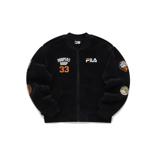 FILA FUSION INLINE Velvet Jackets Unisex Pitch Black