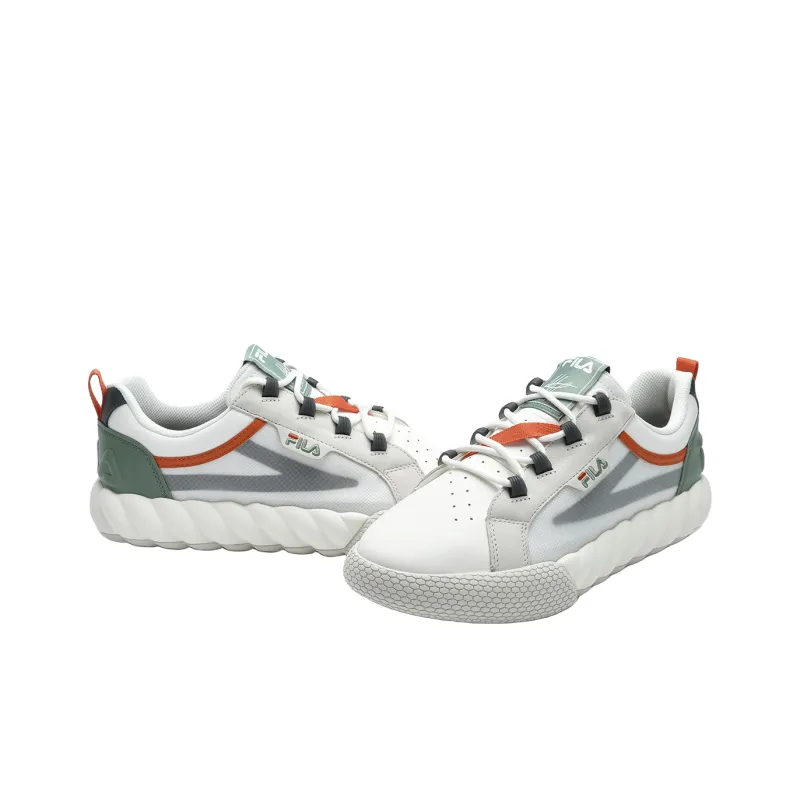 FILA CAMPO Low-Top Skateboard Shoes Men's White Green-3