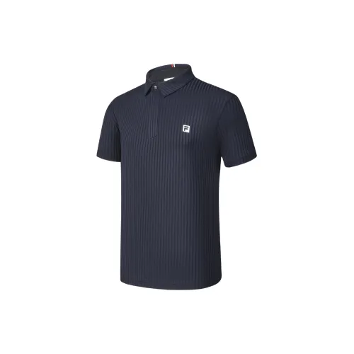 FILA Polo Shirts Men Tide Blue