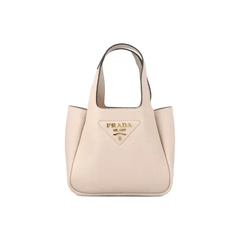 PRADA Calfskin Basket Bag Tote Bag Shopping Bag Handbag Mini Women's Pink