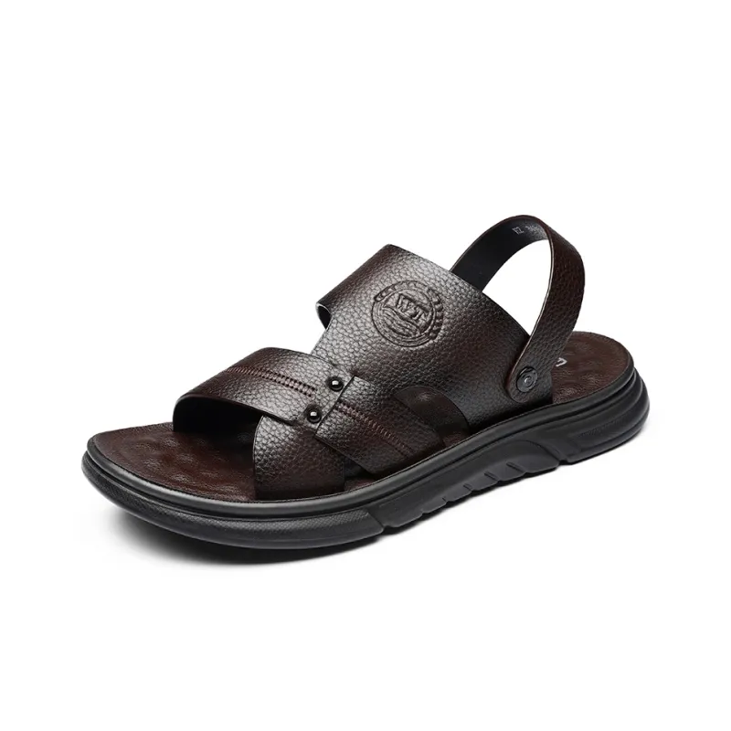 ZUWUDONG Beach Sandals Men Black, Umber-5