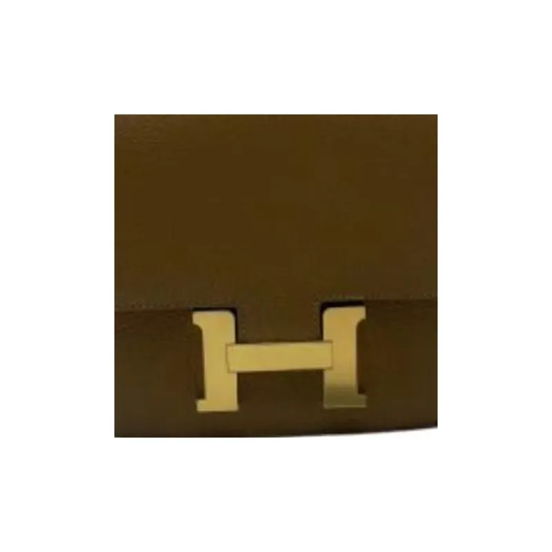 HERMES Constance Mysore Goat Skin Shoulder Bag Crossbody Bag Mini Women's 2H Kraft Kraft Paper Color-1