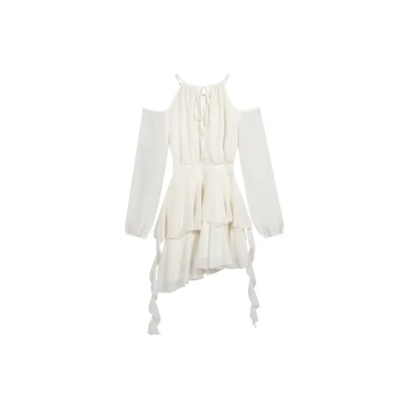 ETSE Long Sleeved Dresses Women's Apricot-1