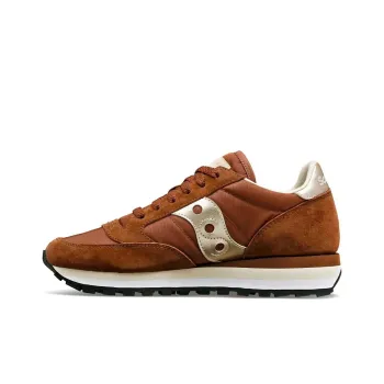 Saucony Jazz Triple Cushioning Wear-Resistant Low-Top Running Shoes Women's Brown White