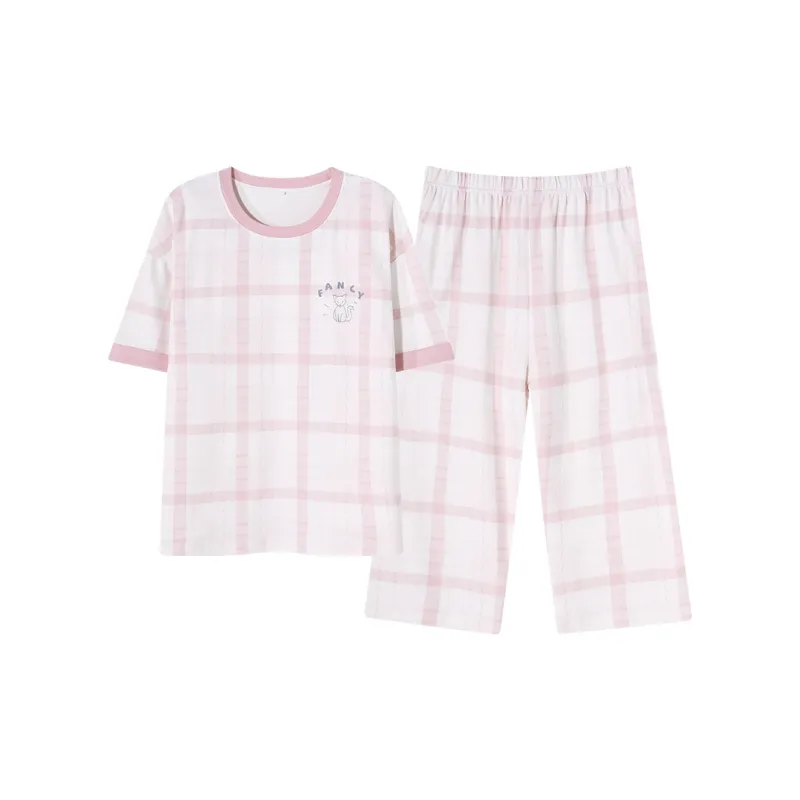 JinShaLa Pajama Set Women's Pink-0