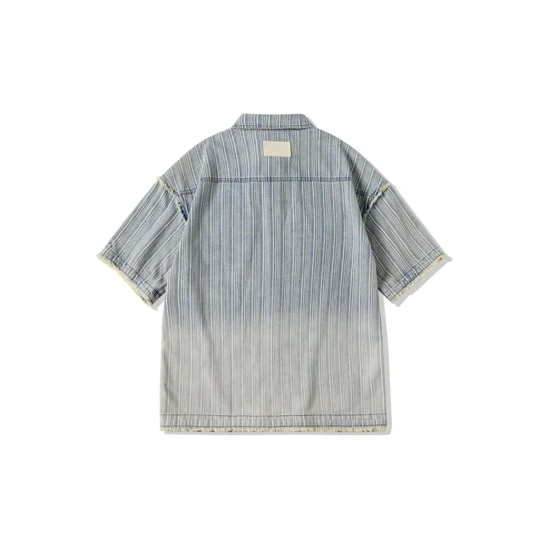 EPTISON Shirts Unisex Washed Denim Blue-1