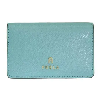 Furla Leather Card Holder Women's Turquoise
