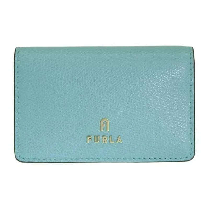 Furla Leather Card Holder Women's Turquoise-0