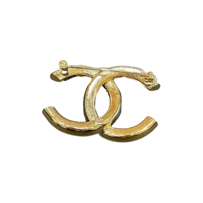 CHANEL Brooches Women's Gold, White, And Black-2