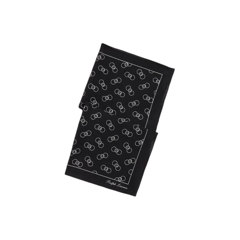Ralph Lauren Purple Label Silk Scarves Unisex Black-1
