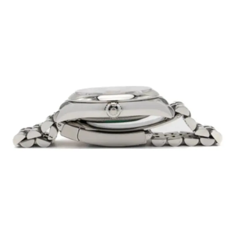 ROLEX Log Series Mechanical Movement Women's Watch 31mm Green Dial Oystersteel Karat Gold 18K White Gold Watch Case-2