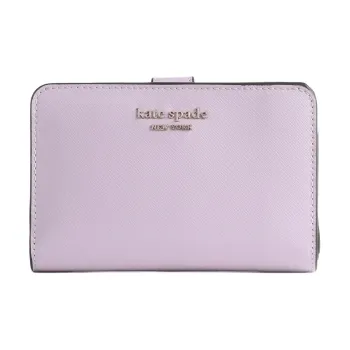 Kate Spade Spencer Saffiano Cow Leather Wallet Unisex Lavender