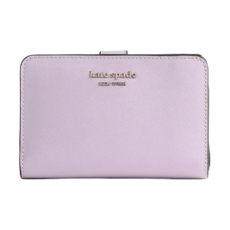 Kate Spade Spencer Saffiano Cow Leather Wallet Unisex Lavender-0