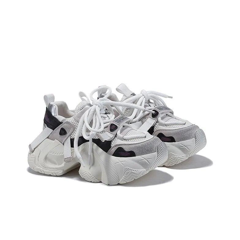 SELAIYA Anti Slip And Wear Resistant Height Increasing Low Top Chunky Sneakers Women's-1