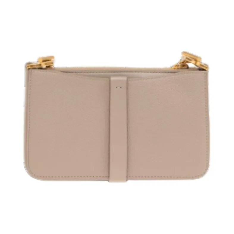 Chloe Marcie Grain Calfskin Shoulder Bag Women's Beige-2