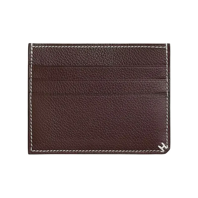 HERMES Evercolor Calfskin Card Holder Women's 44 Moka Mocha-0