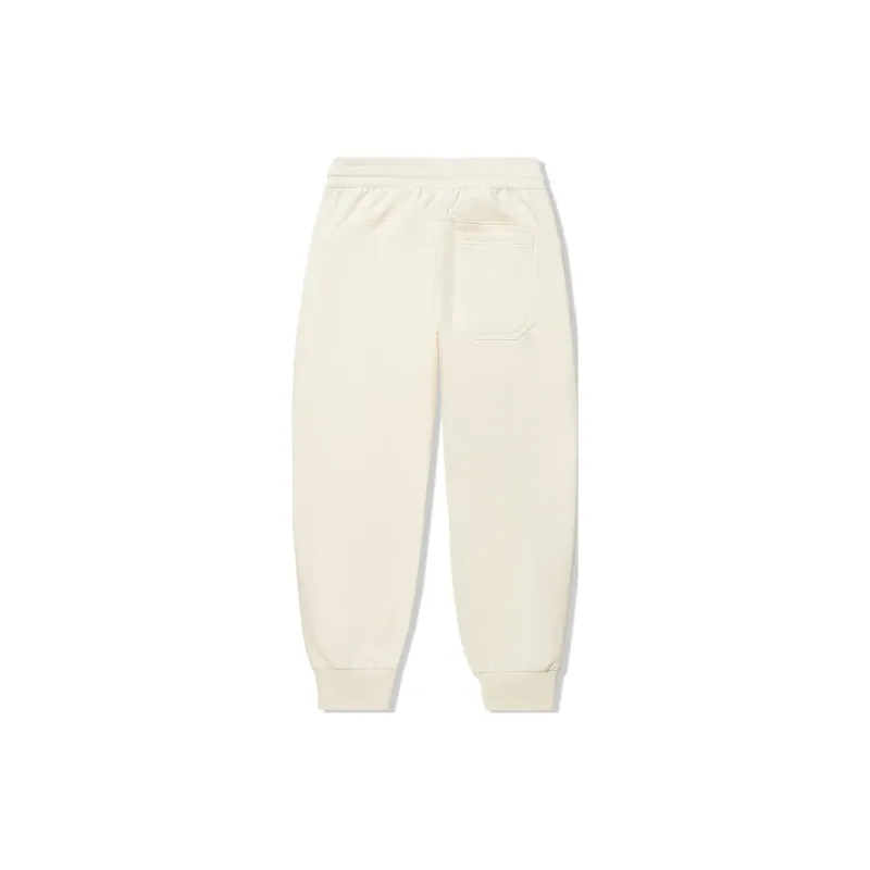 LiNing Li Ning X Jackie Chan Co branded Kung Fu Series Knitted Sweatpants Men Papyrus White-1
