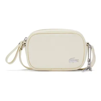 LACOSTE PU Shoulder Bag Crossbody Bag Small Size Women's Bone White