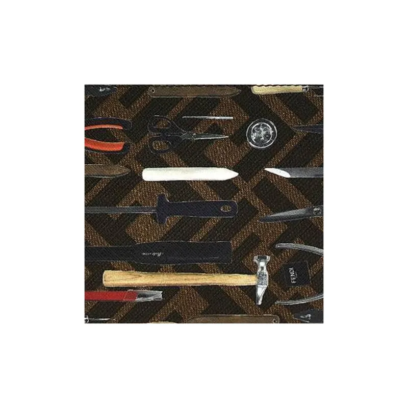 FENDI Leather Wallet Men's Brown-3