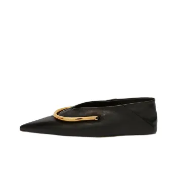 JIL SANDER Plaque detail Pointed Ballerina Shoes