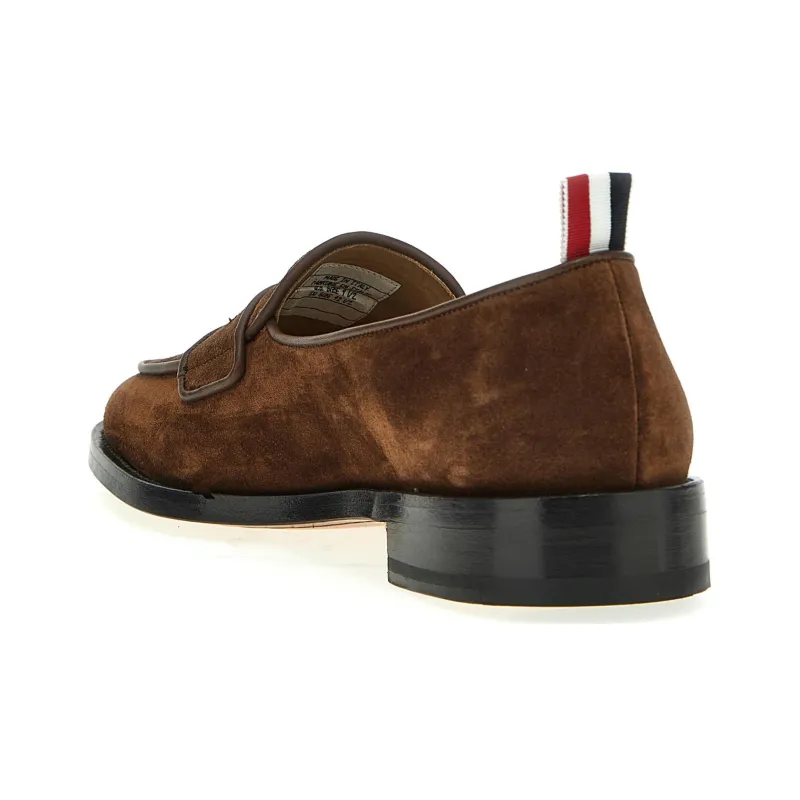 THOM BROWNE Rwb Striped Varsity Penny Loafers-3