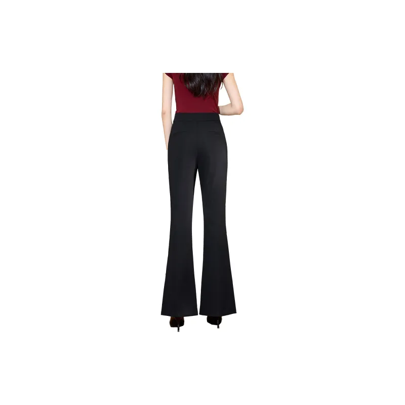 SMEN Flared Pants Women's Black-1