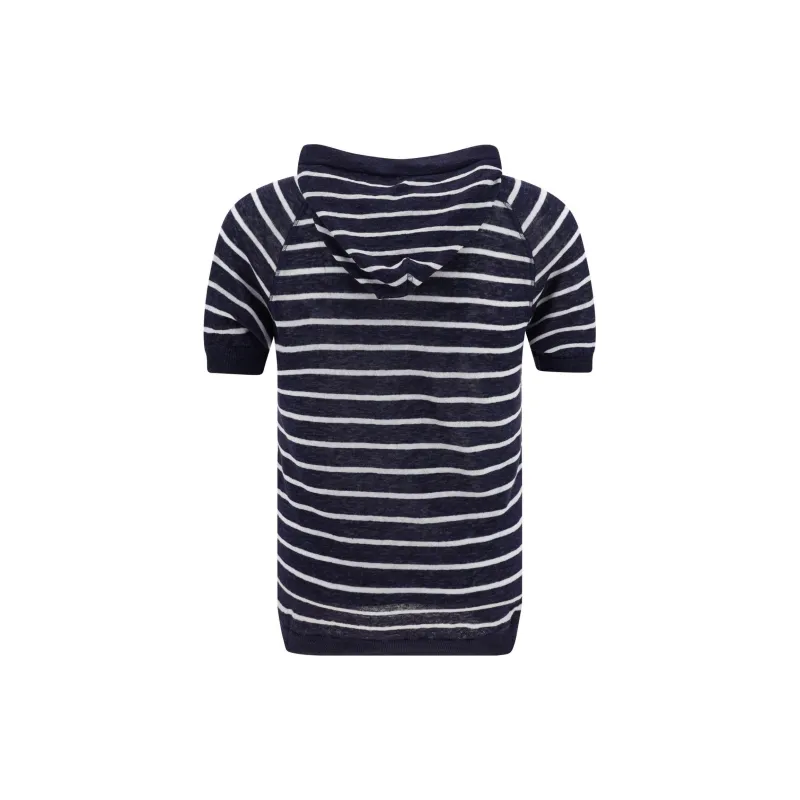 Paul & Shark Striped Linen Hoodie-1