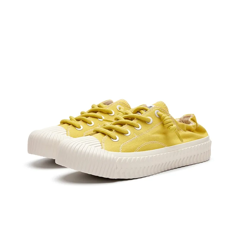 Excelsior Canvas Shoes Unisex Low Top Mustard Yellow-1