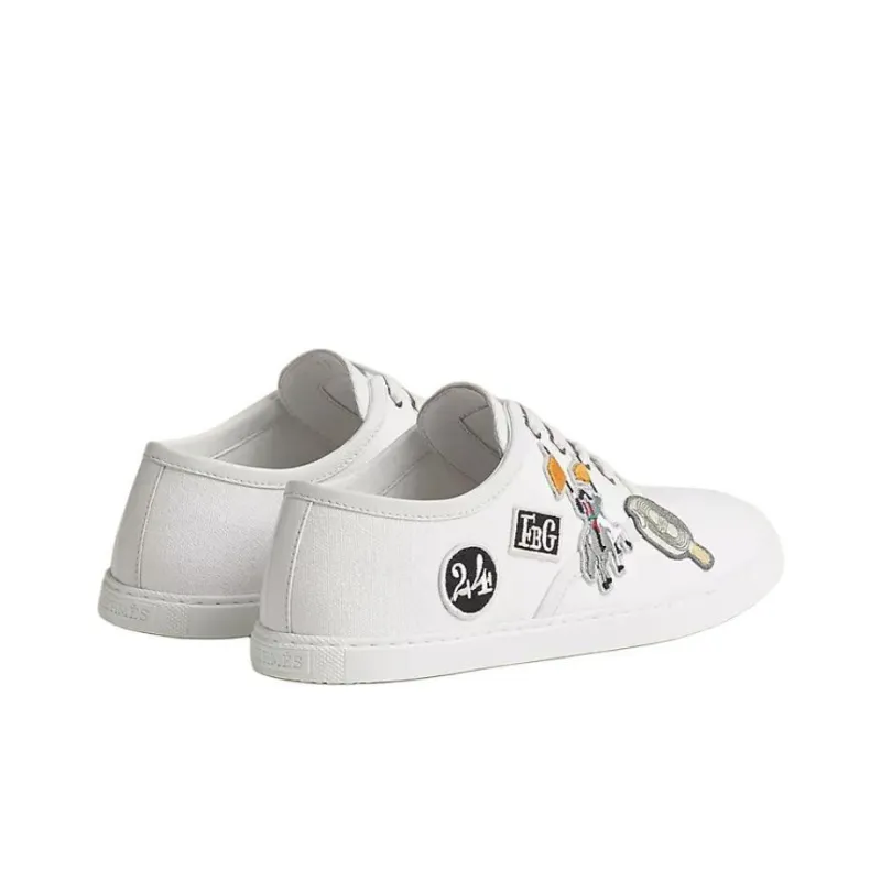 HERMES Innocent Low-Top Skateboard Shoes Women's White-3