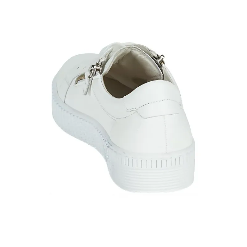 Gabor Low Top Skateboard Shoes Women's White-3