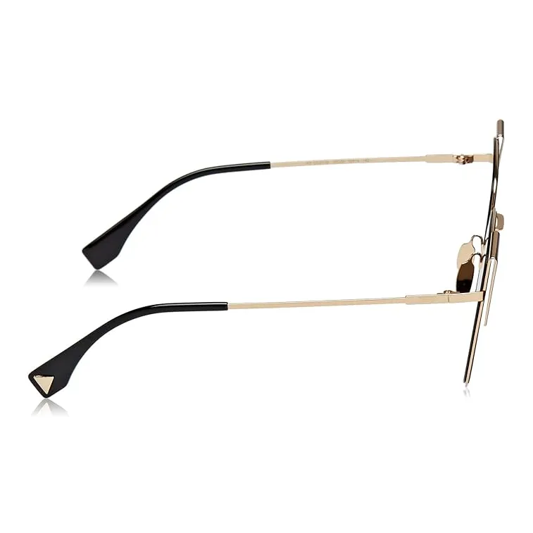 FENDI Metal Irregular Shape Sunglasses Women's Rose Gold-2