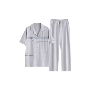 Follow The United States Pajama Set Men's Light Gray