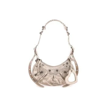 Balenciaga Le Cagole Leather Handbag Shoulder Bag Mini Women's Gold