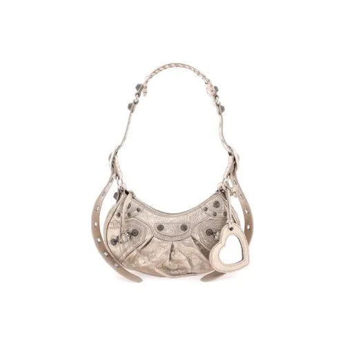Balenciaga Le Cagole Leather Handbag Shoulder Bag Mini Women's Gold